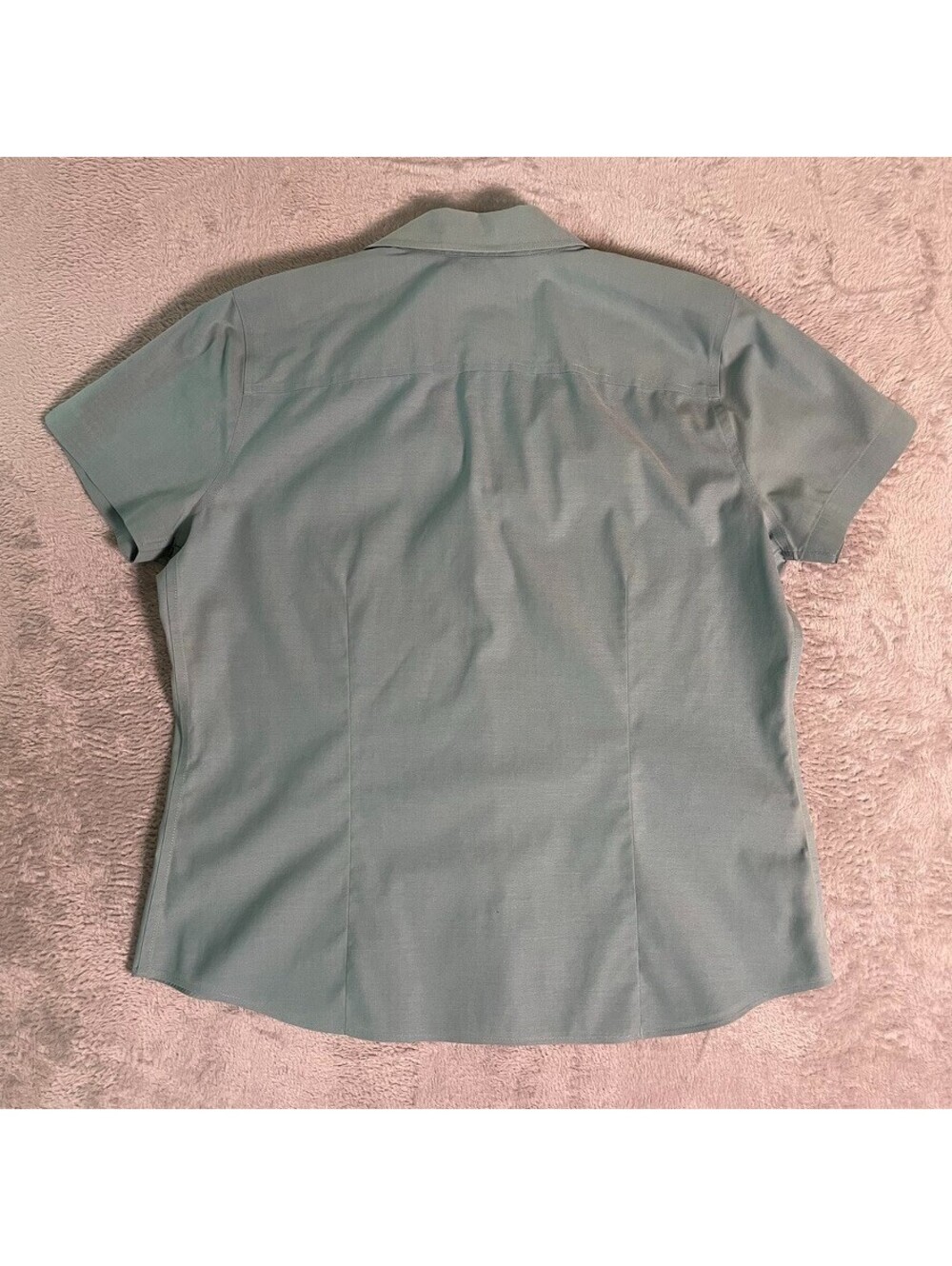 Eddie Bauer Sage Green Short-Sleeve Button Front Blouse - Picture 5 of 5